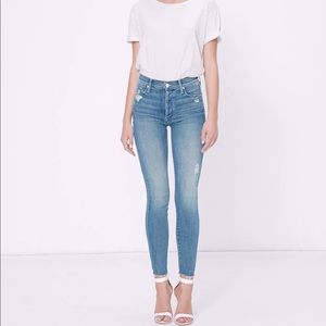 MOTHER Denim Unworn NWT The Stunner Ankle Fray in Graffiti Girl 25